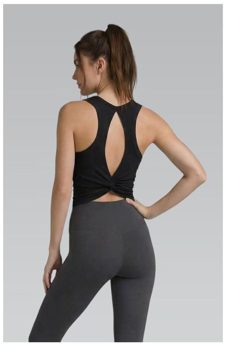 Custom Women's Yoga Tank Top - Cotton-Spandex / Cooling / 4-Way Stretch - 图片 3