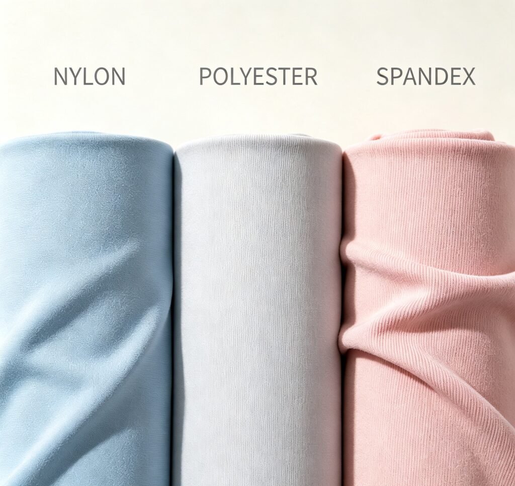 comparison of nylon polyester and spandex yoga fabric