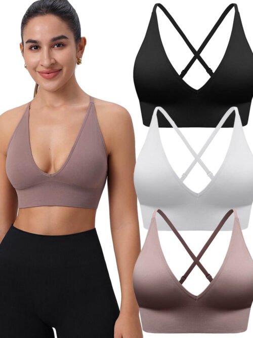 adjustable deep V sports bra manufacturer