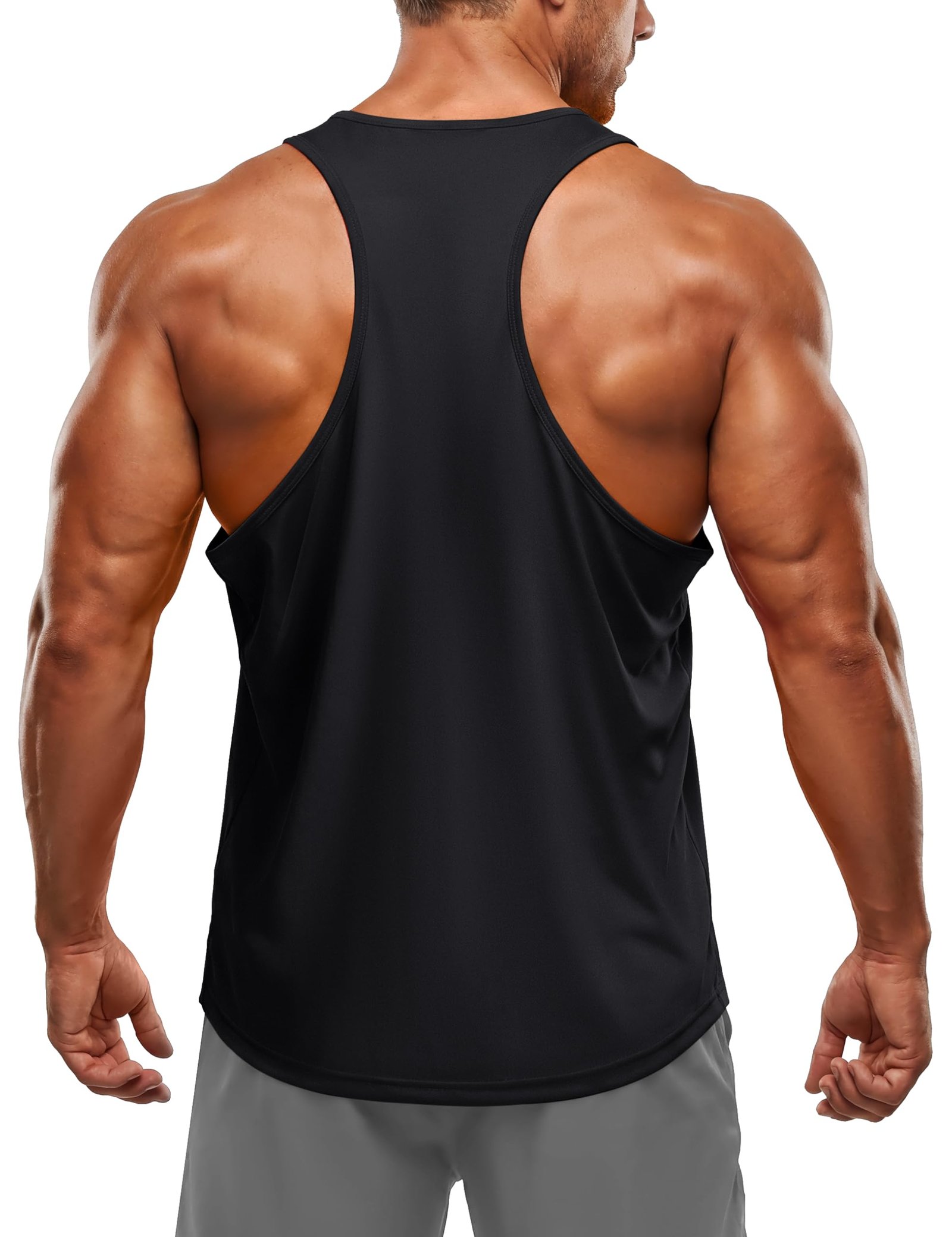 Men's Y-Back Workout Tank Top - Tag-Free / Quick-Dry / Soft - Image 2