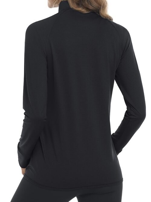 Back view of women's UPF 50 jacket showing full-zip design and lightweight fit