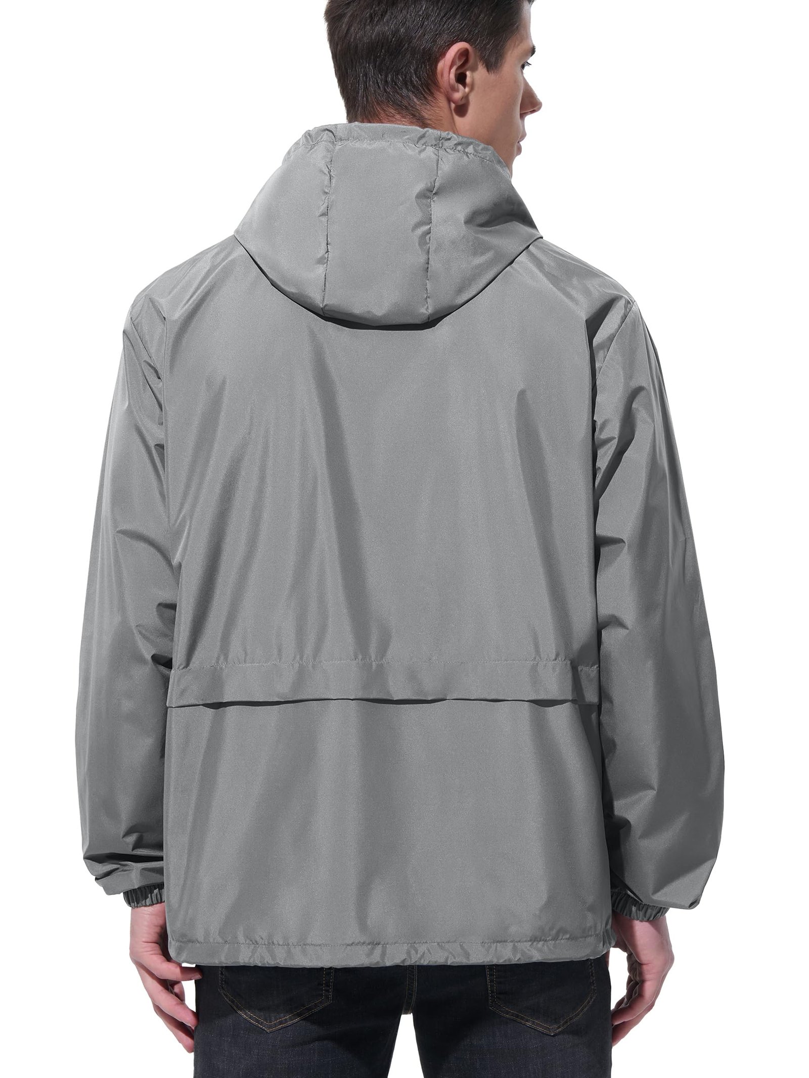 Men's Waterproof Rain Jacket - Windproof / Utility Pockets / Adjustable Fit - Image 2