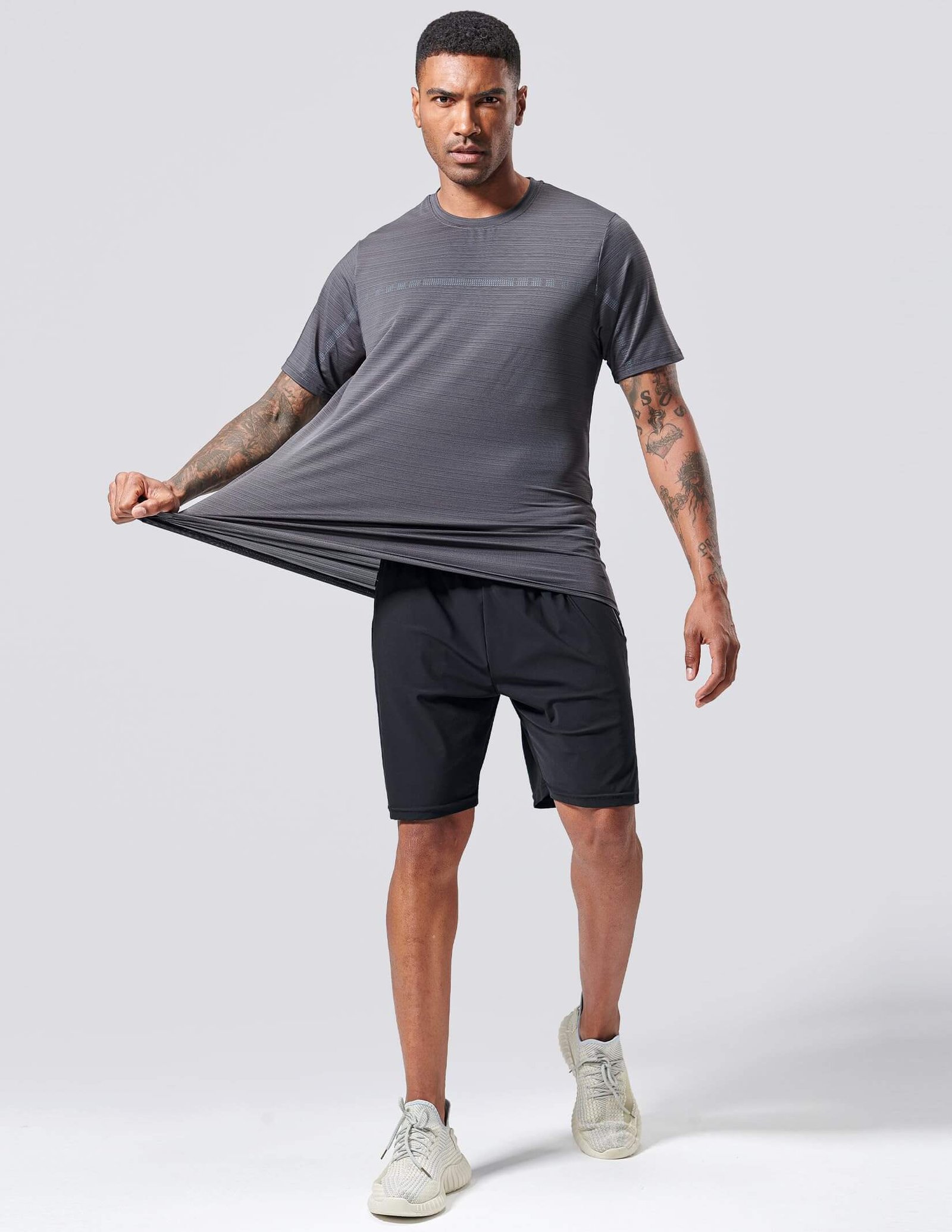 Men's Quick Dry Active T-Shirt - Purple / 190g Performance Fabric - Image 3