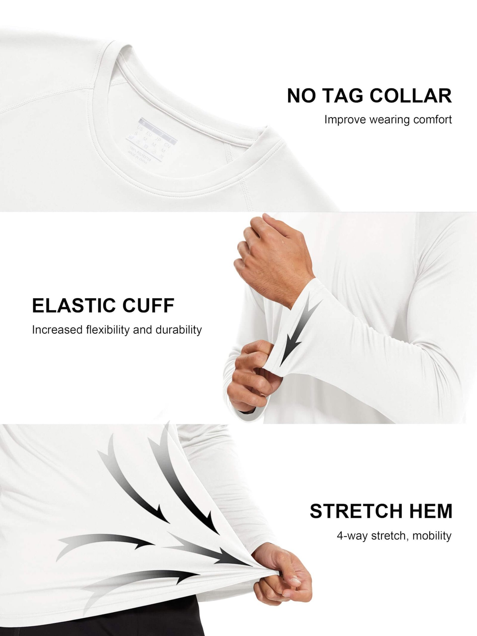 Men's UPF 50+ Long Sleeve Sun Protection Shirt - Lightweight / Quick-Dry for Hiking & Running - Image 3