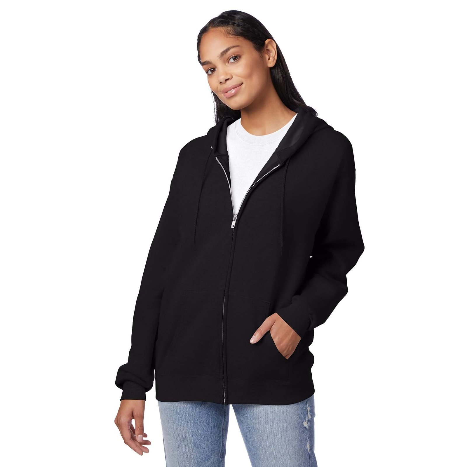 Men's Fleece Full-Zip Hoodie - Soft / Warm / Casual Zip-Up Sweatshirt - Image 3