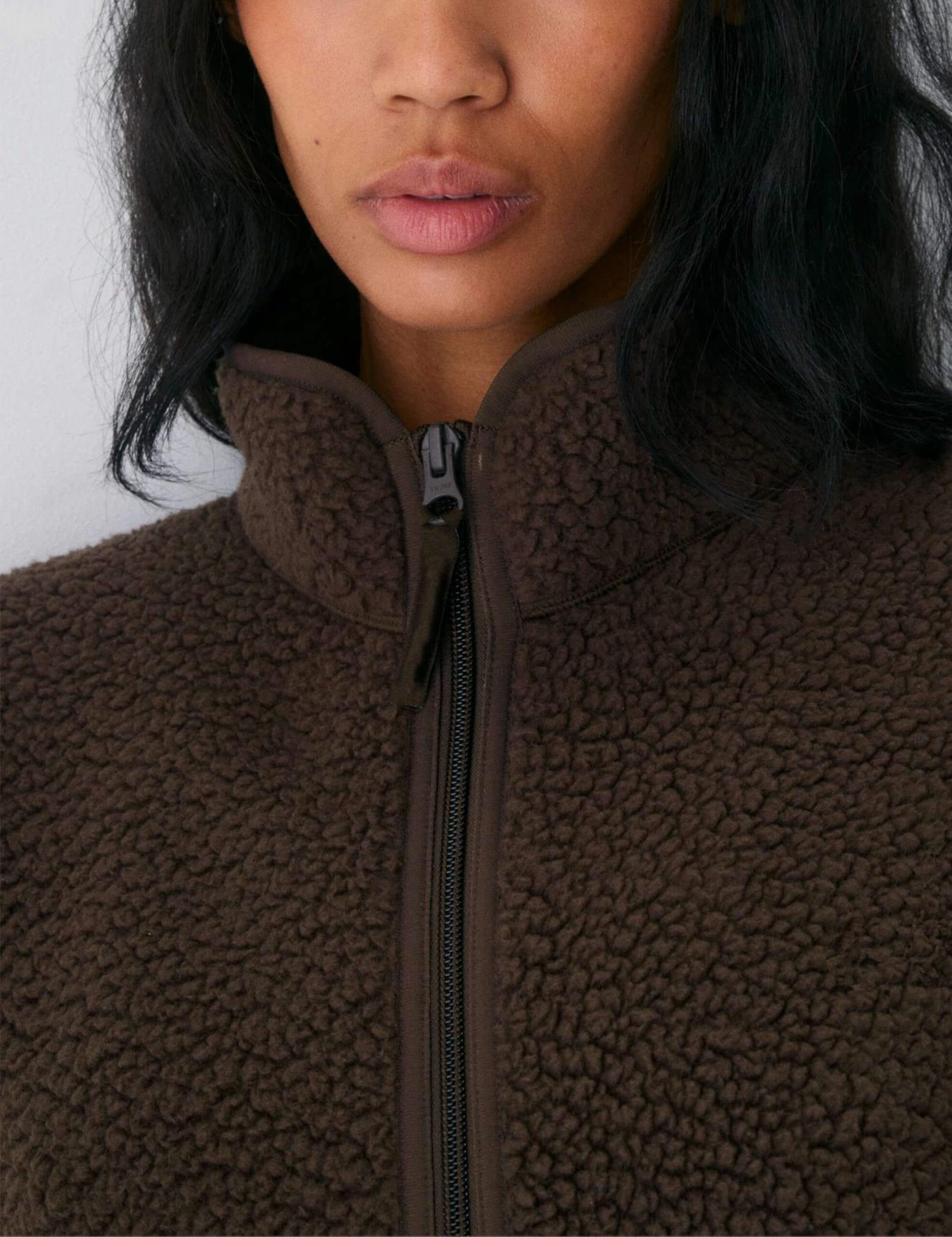 Women's Oversized Half-Zip Sherpa Fleece Pullover Jacket - Fuzzy Warm Teddy Sweatshirt with Pockets - Image 5