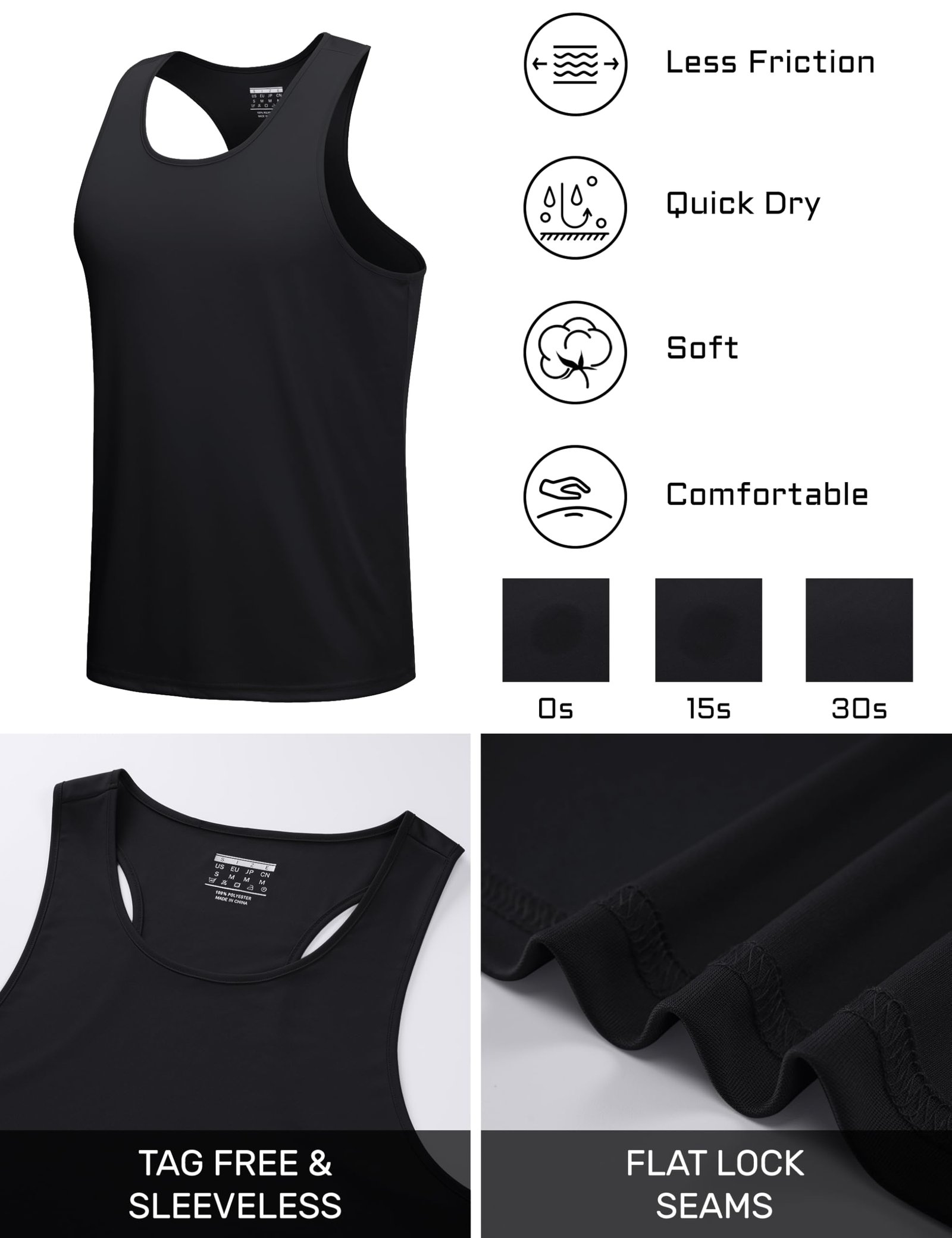 Men's Y-Back Workout Tank Top - Tag-Free / Quick-Dry / Soft - Image 5