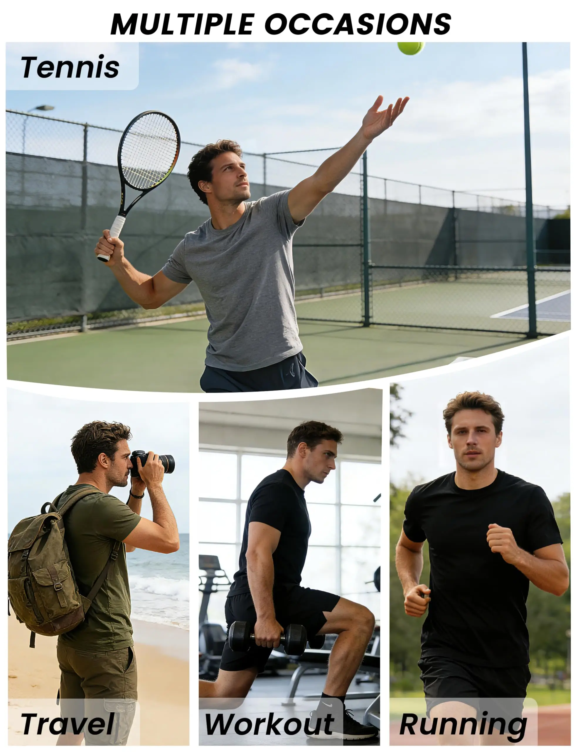 Men's athletic mesh running top in deep navy, lightweight moisture-wicking fabric with 4-way stretch and reflective details on sleeves and back collar