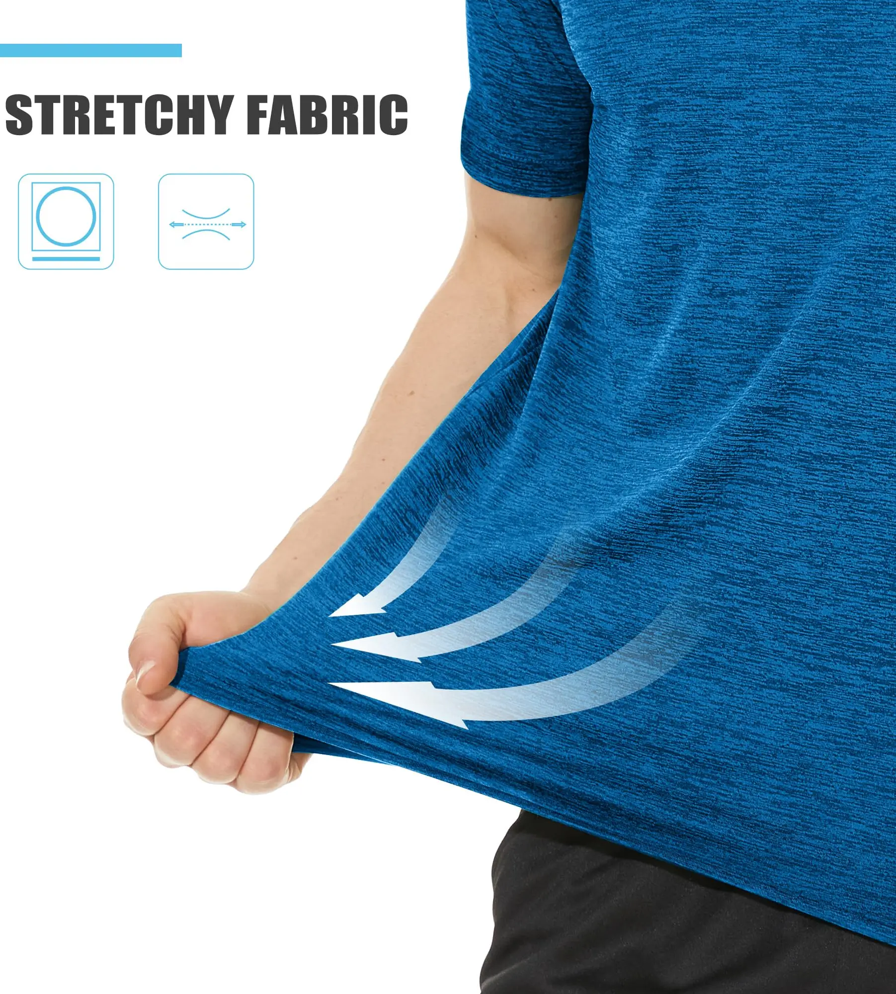 Men's Cationic Running T-Shirt - Reflective / Moisture-Wicking / Quick-Dry - Image 4