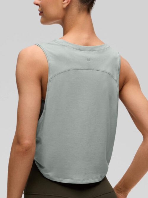 lcotton yoga crop top manufacturer loose fit knotted side