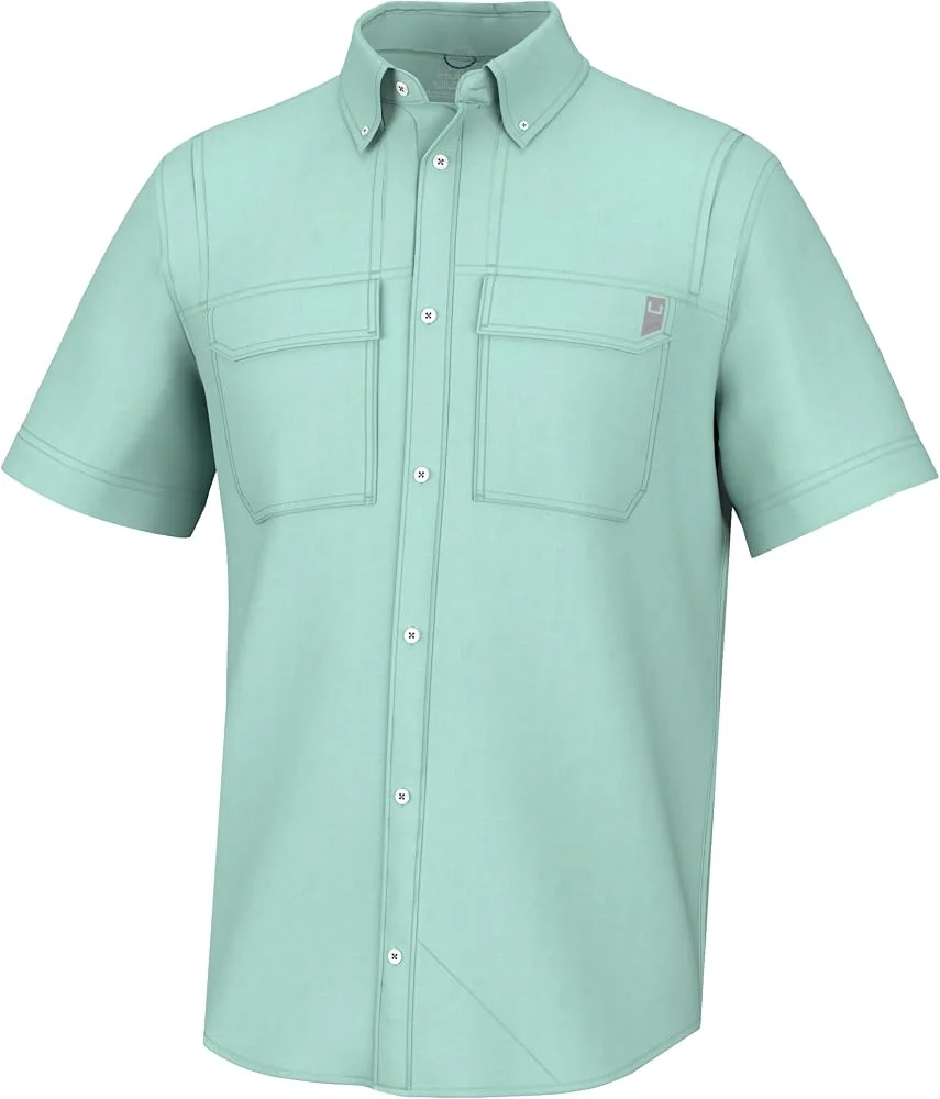 Dual Expandable Fly-Box Chest Pockets with Hook-and-Loop Flaps and Eyewear Cleaner Patch