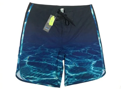 Custom Men 7-Inch Performance Hybrid Fishing Boardshorts Front Flat Lay OEM
