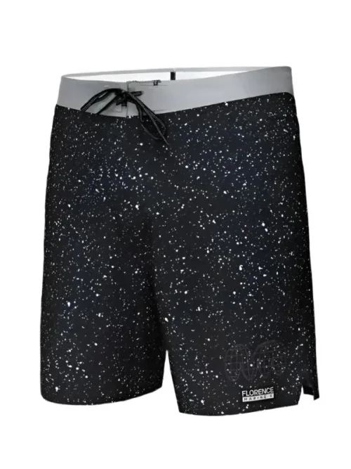 Custom Men 9-Inch Pro 4-Way Stretch Surf Boardshorts Front Flat Lay OEM