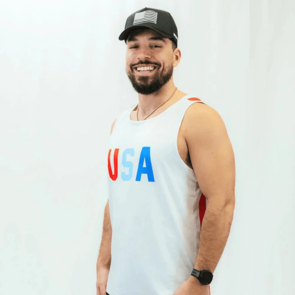 Marathon Running Singlet Back Spine CNC Laser-Cut Perforation Airflow Matrix