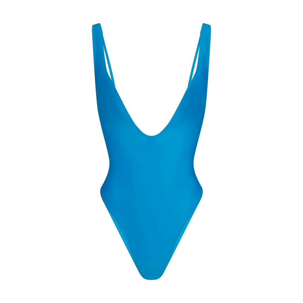 Chlorine Resistant Framed Rubber Elastic Leg Opening and Zigzag Seaming Detail