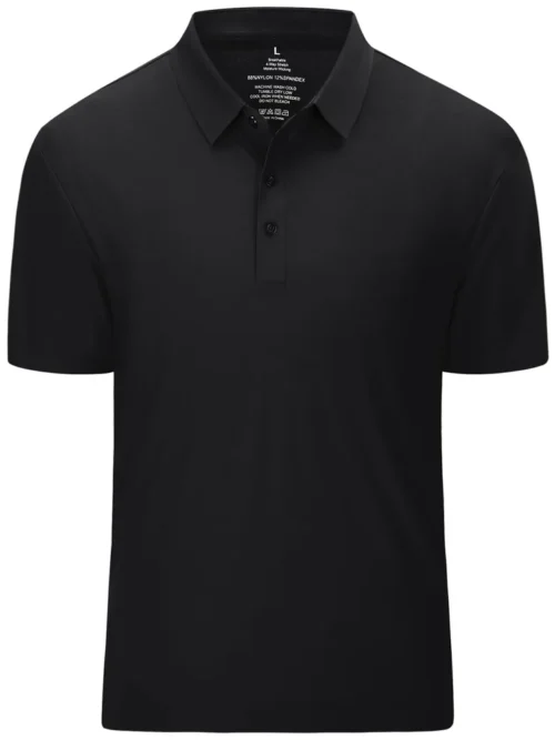 Men's seamless bonded performance golf polo shirt with laser cut collar and glued seams