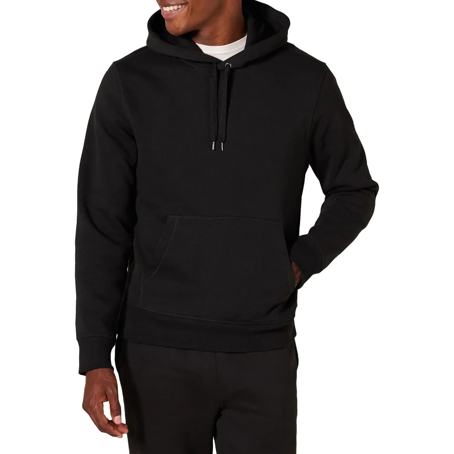 Men's luxury heavyweight 450 GSM cotton French Terry pullover hoodie on white background