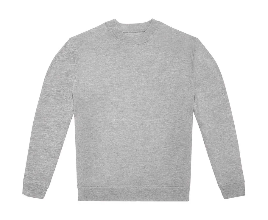 Anti-deformation 480 GSM heavy ribbed circular collar with herringbone back-neck tape detail on white background