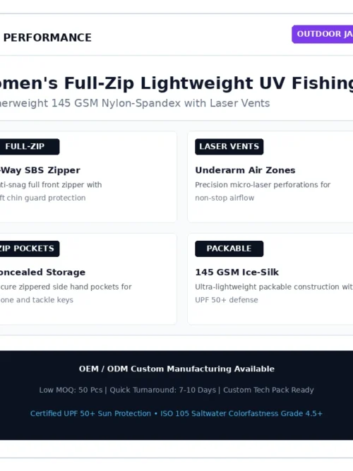Amazon Women's full-zip lightweight UV sun protection fishing jacket with zip pockets white background