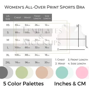 US EU Standard 2-Piece Workout Set Size Chart