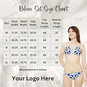 US EU Standard Women's Tankini Size Chart